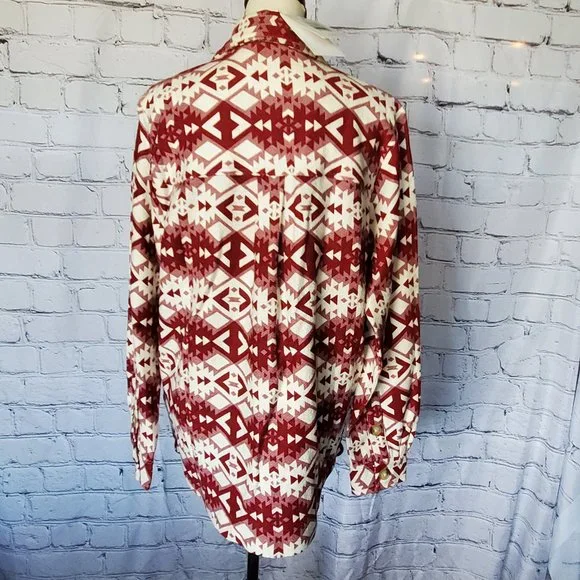 Ariat Fillmore Shirt Jacket, Southwestern/Aztec Print, Button Front, Relaxed - Picture 2 of 5